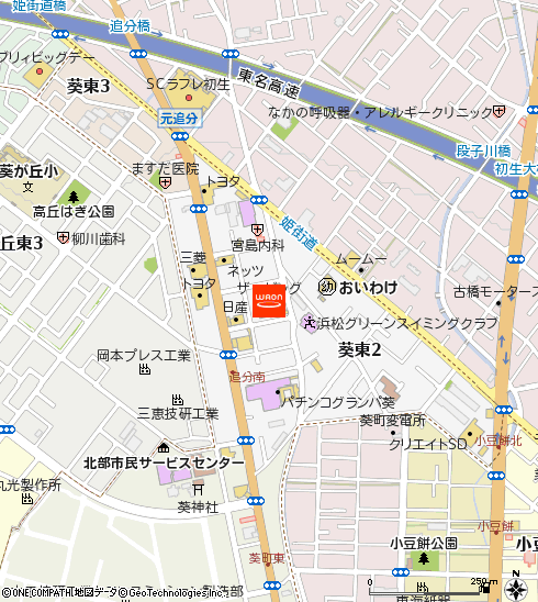 ザ・ビッグ浜松葵町店付近の地図